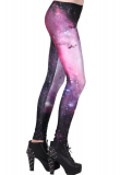 Starry Night Printed Polyester Stretch Leggings