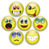 Push Pins 7 Small Smiley Faces