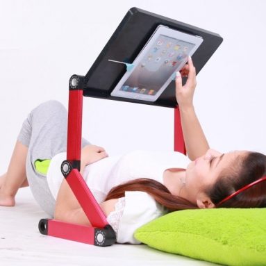 Adjustable Vented Laid-back Tablet & Laptop Table Desk