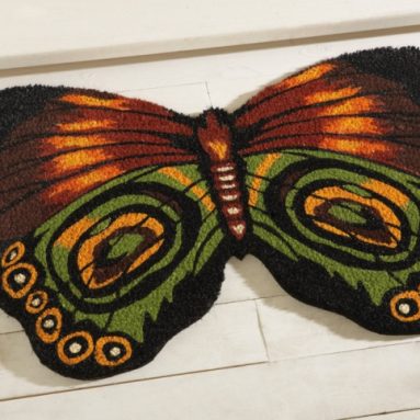 Pretty Butterfly Front Door Mat