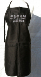 “Be Nice to Me or I’ll Poison Your Food” Embroidered Apron