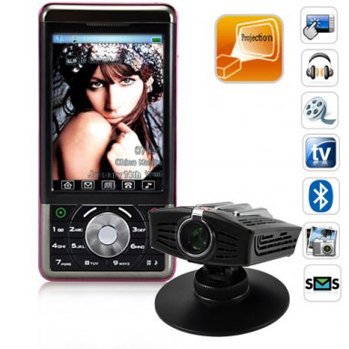 3 Inch Touchscreen Cellphone w/Key Pad + LED Projector