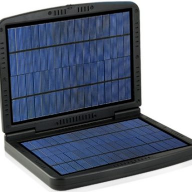 Portable Solar Battery/Charger In Tough Clamshell Case