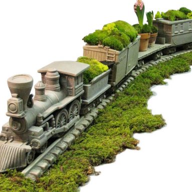 civil war steam locomotive planter