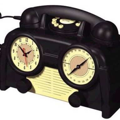 Retro Clock Radio Telephone