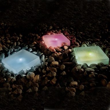 Colour Changing Frosted Solar Ice Lights Three Pack