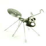 Metal bug sculpture