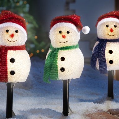 Holiday Snowman Outdoor Lighted Pathway Markers