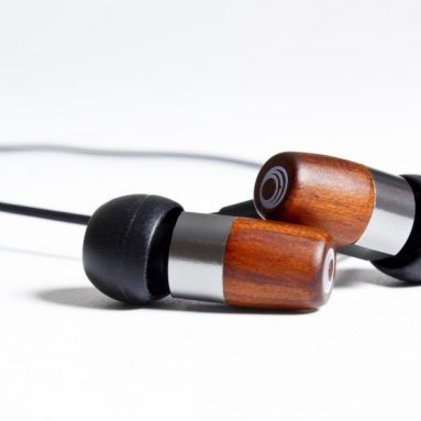 Gunmetal/chocolate in-ear monitor with passive noise isolation