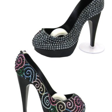 Swarovski Crystal Cloud Design Black Shoe Tape Dispenser