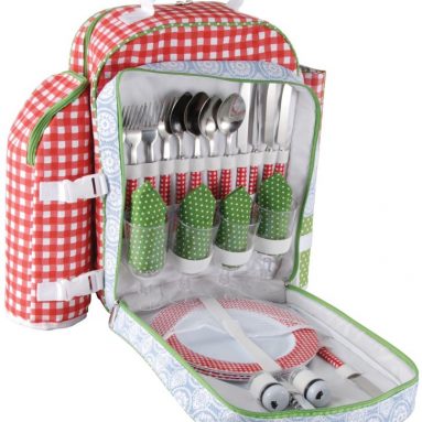Picnic Backpack with Blanket and Utensils