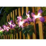 Purple Frangipani Flower Party String Lights