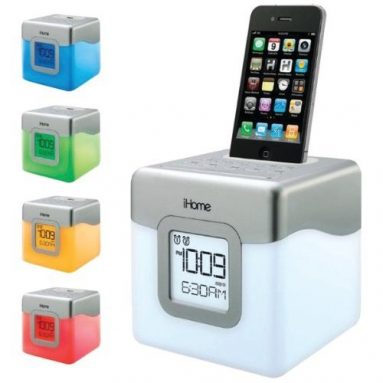 iHome led color changing dual alarm clock speaker system