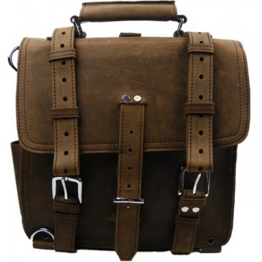 Tall Leather Backpack Tote Bag 14″