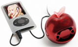 Red FruitByte Mini Rechargeable Portable Speaker