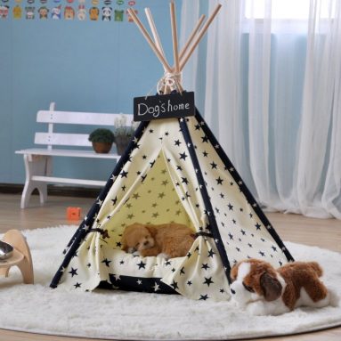 dove Pet Supplies Canvas Star Style Pet Teepee and Kennels Dog Play House