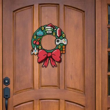 8-Bit LED Holiday Wreath