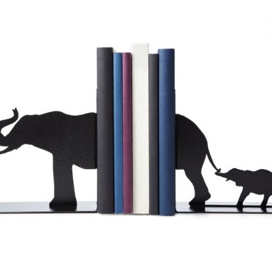 Elephant family bookends
