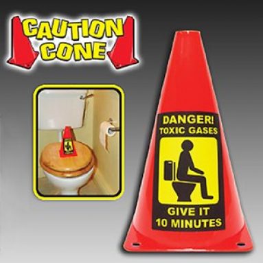 Toxic Gases Toilet Caution Cone
