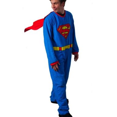 Superman Men’s Blue Union Suit with Cape