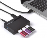 Super Speed USB 3.0 5Gbps 4 Ports Hub w/ Power Adapter