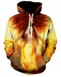 Unisex 3d Printed Drawstring Pockets Hoodie Sweatshirts Plus Velvet