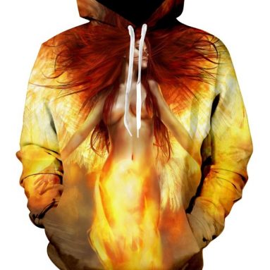 Unisex 3d Printed Drawstring Pockets Hoodie Sweatshirts Plus Velvet