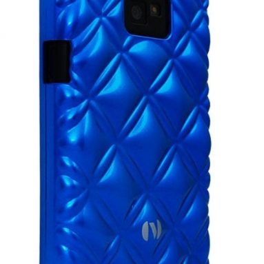 Samsung Galaxy S 2 II i9100 Novoskins CoCo NoVo Blue Quilted TPU Case