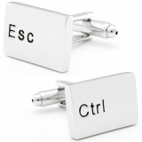 Ctrl Key Silver Cufflinks