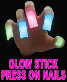 Glow Stick Press On Nails