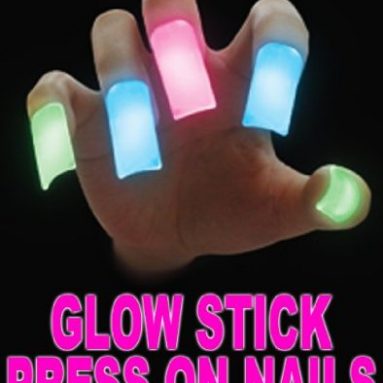 Glow Stick Press On Nails