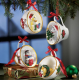 4 Cats In Tea Cups Christmas Ornaments