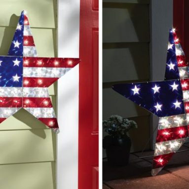 Patriotic Lighted Star Wall Decor