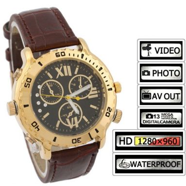 4GB Waterproof HD Spy Digital Camera Wrist Watch