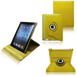 Ionic Rotating Stand Leather Case For iPad 2, 3, 4