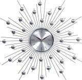 Silver Starburst Wall Clock