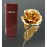 24k Dipped Gold Rose Foil Flowers