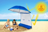 Beach Umbrella & Sun Shield Combo Pack
