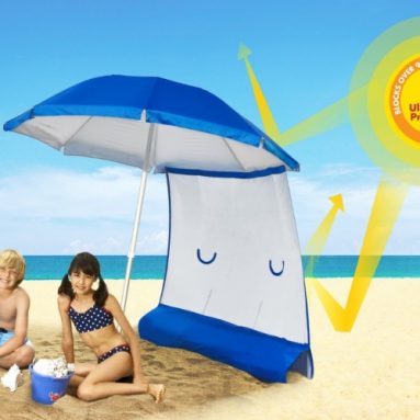 Beach Umbrella & Sun Shield Combo Pack
