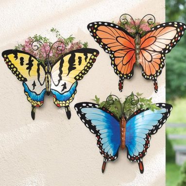 Butterfly Garden Wall Pocket Planters