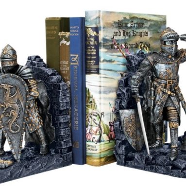 Arthurian Knight Bookend in Two-Tone Metallic