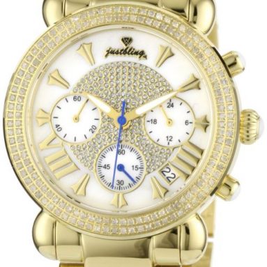 80% Discount: Bling Women’s 1.5 Carats Diamond Chronograph Watch