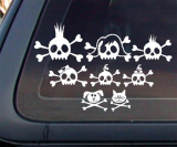 Skull Family Car Decal / Sticker