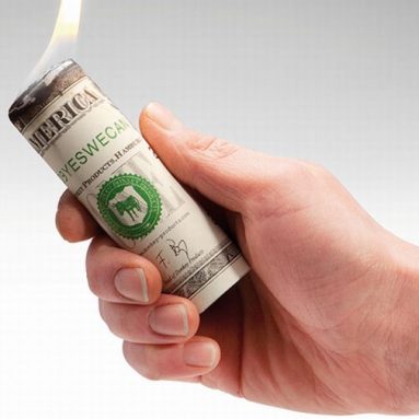 BBQ lighter Burn Your Money