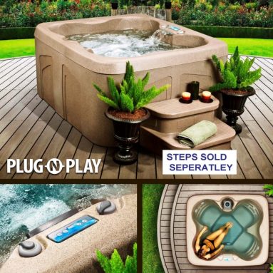 Rock Solid Simplicity Plug and Play 4 Person Spa With 12 Jets