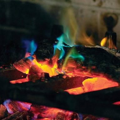 Rainbow Fireplace Flame Crystals for Wood Fires