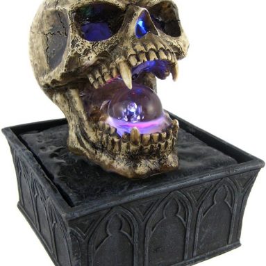 Small Gothic Vampire Skull Tabletop Fountain Evil