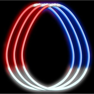 Premium Glow Stick Necklaces Red White Blue Glowsticks