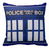 Doctor Who Police Box Pattern Pillow Cover