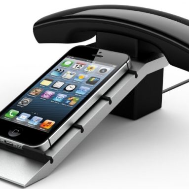 Wireless Bluetooth Handset and Phone stand for iPhone 5
